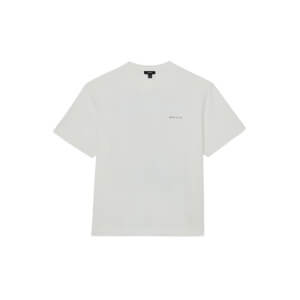 REISS Splash Cotton Dive-Print Relaxed-Fit T-Shirt in White